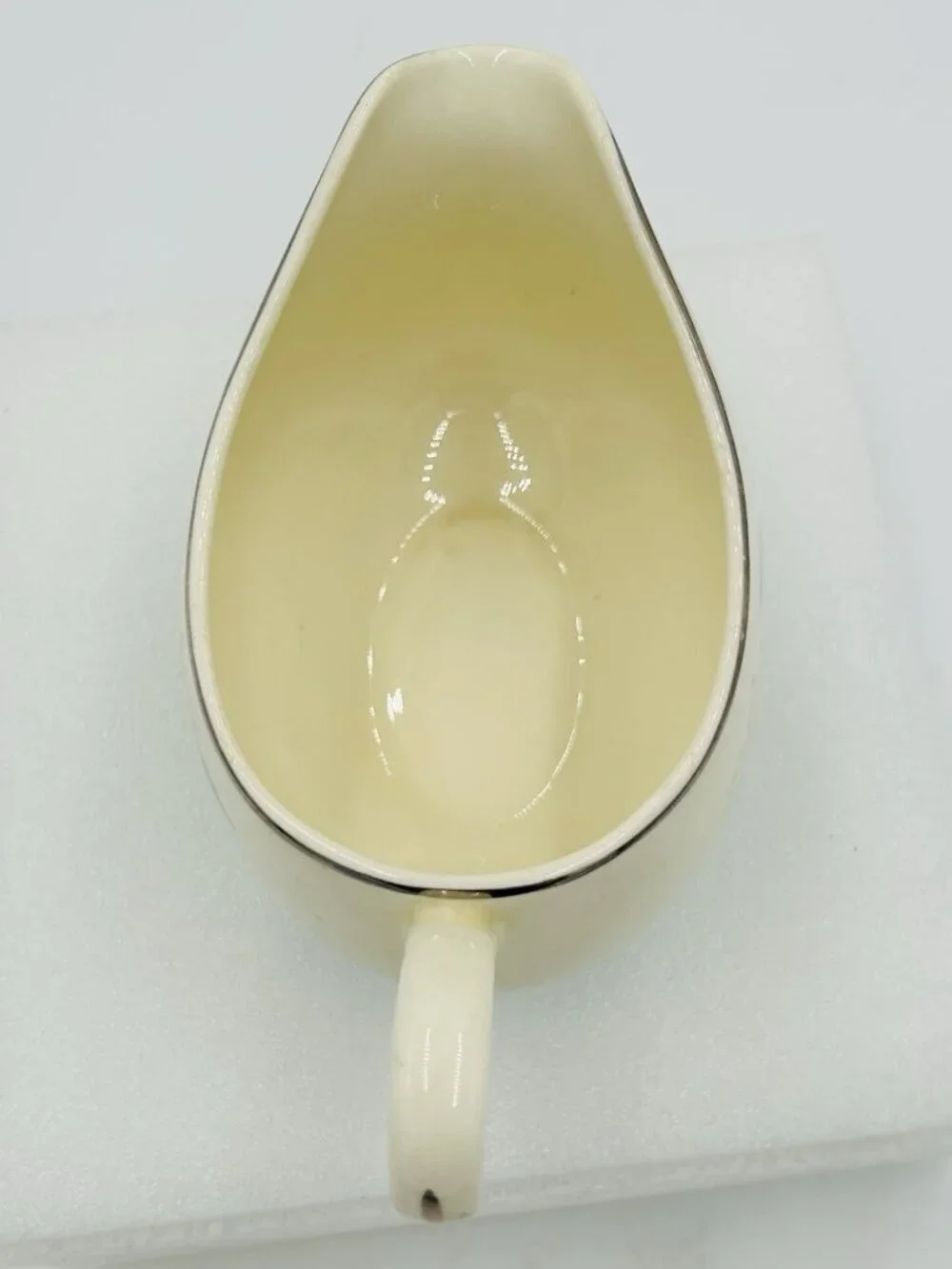 Homer Laughlin Romance Gravy Boat Eggshell Cavalier Turquoise Rare